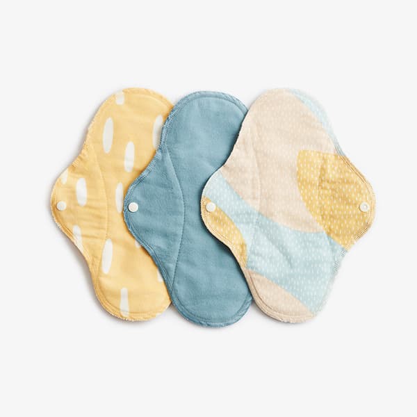 Sanitary cloth pads - Day/normal, Blue sprinkle