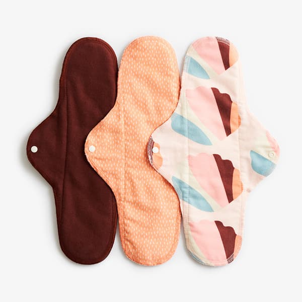 Sanitary cloth pads, Night -Orange sprinkle