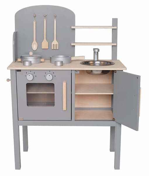 Kitchen with pot & pan - Grey