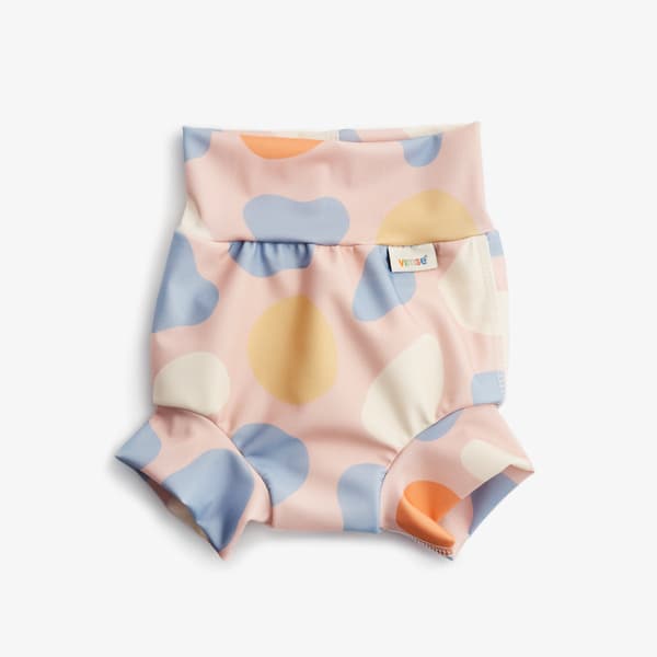 Badblöja, hög midja och mudd, storlekar mellan 6-10 kg - Pink shapes