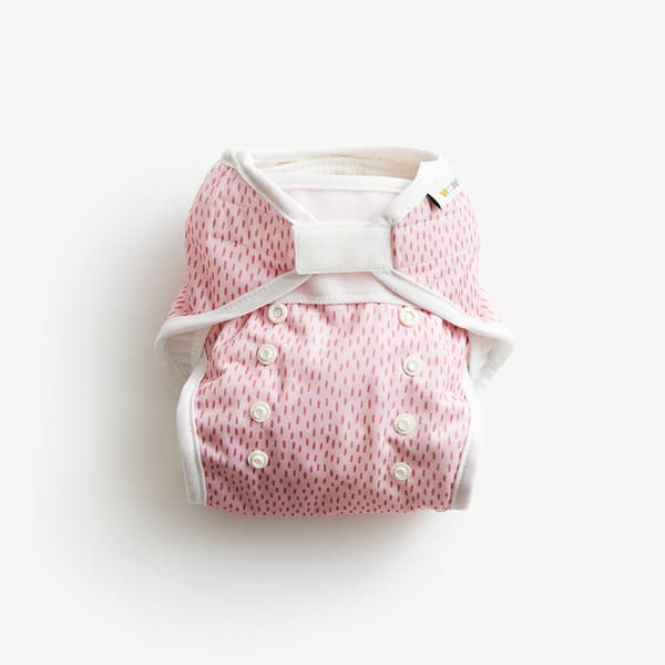 All-in-two diaper cover + inserts - Pink sprinkle