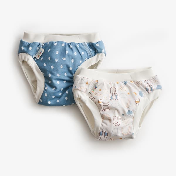 Training pants - Blue dots/teddy